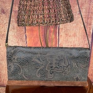 ANTONIO SCEPI Crossbody, Paisley Snakeskin & Suede